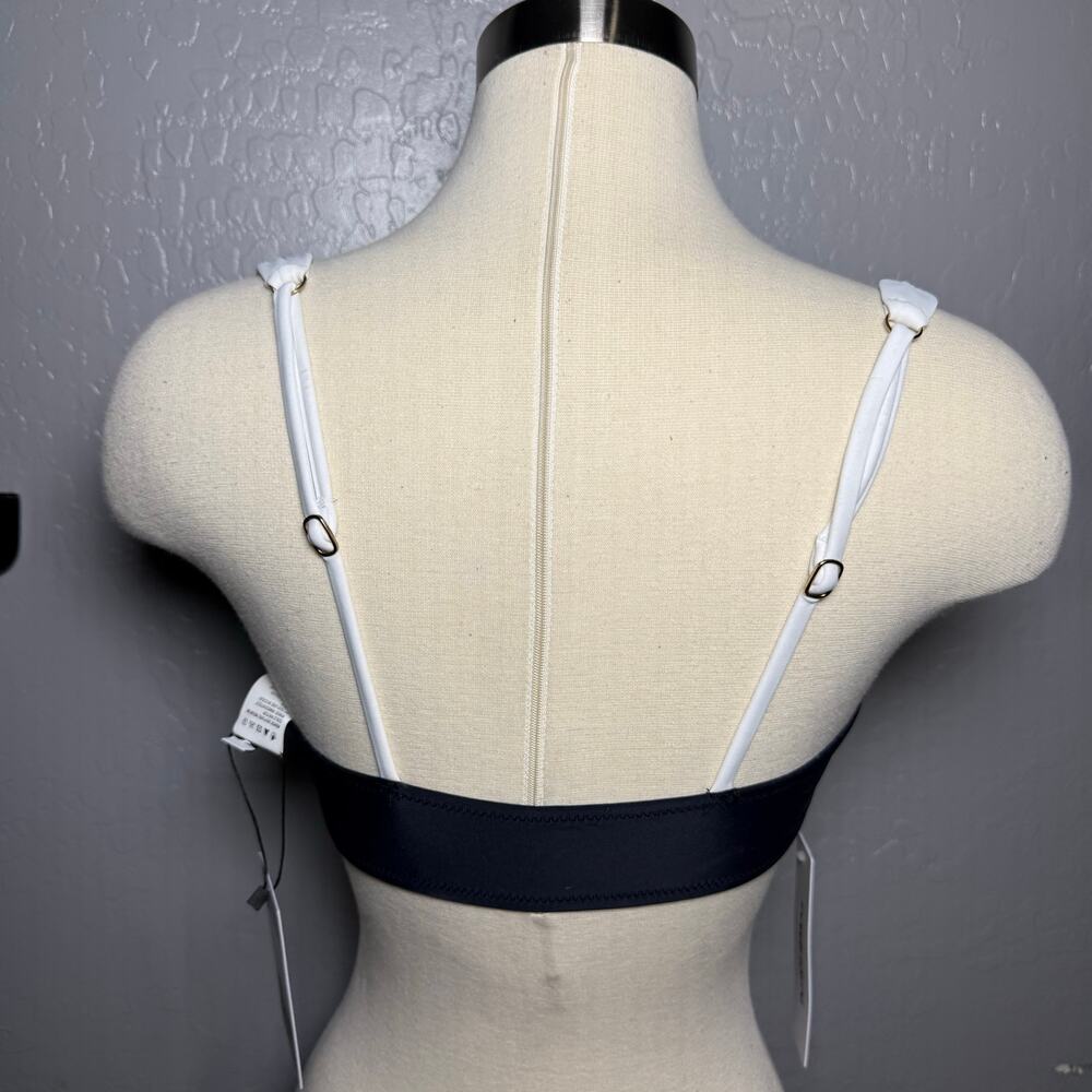 Princess Polly Siamese Bikini Top, Black/White, US 6 - Picture 2 of 4